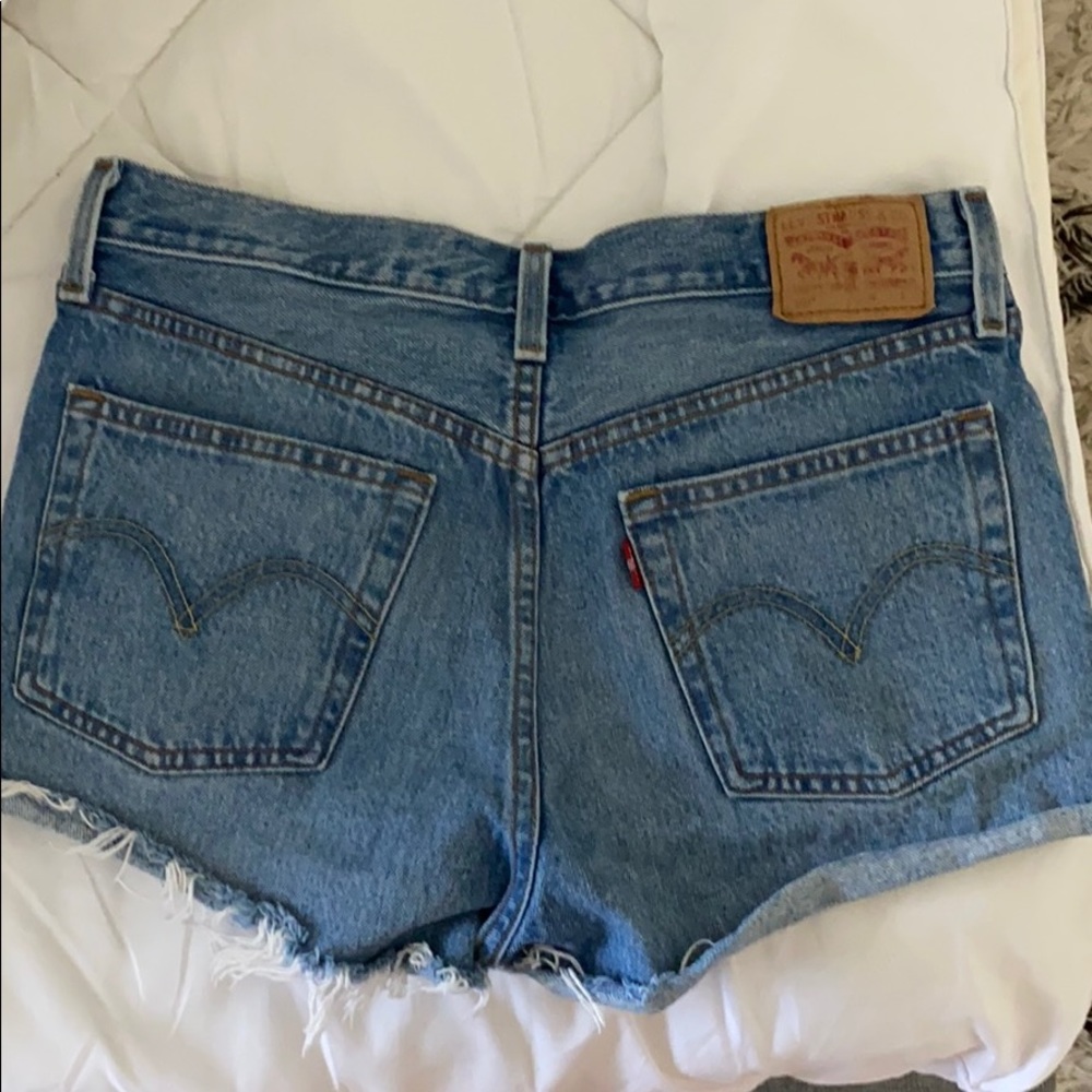 Levis cutoff denim shorts